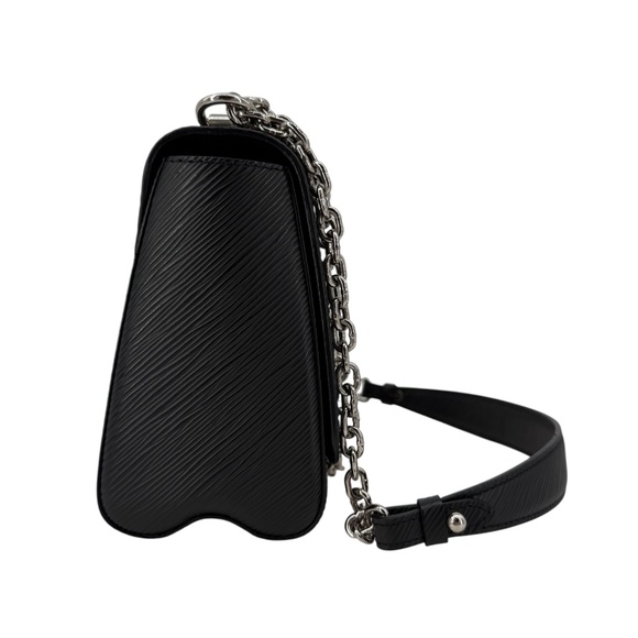 Louis Vuitton Epi Twist MM – Black Noir Crossbody Shoulder Bag with Silver LV - Picture 5 of 13